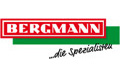 Bergmann-Logo mit rotem und weißem Text auf grünem Hintergrund und dem Schriftzug Die Spezialisten in schwarzer Schrift.