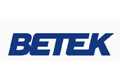 Das BETEK-Logo in fetten blauen Buchstaben auf weißem Hintergrund.