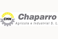 Logo für Chaparro Agricola e Industrial S.L. mit einer Zahnradgrafik und den Buchstaben CHH darin.