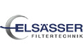 Elsässer Filtertechnik Logo mit Halbmondform und fetter blauer Schrift auf weißem Hintergrund.