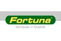Fortuna-Logo mit grüner und gelber Schrift, darunter der Slogan Vertrauen in Qualität.