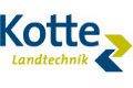 Kotte Landtechnik Logo mit blauen und grünen Pfeilen, die nach rechts zeigen.