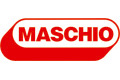 Rotes MASCHIO-Logo mit fetten Buchstaben in einer abgerundeten rechteckigen Form auf weißem Hintergrund.