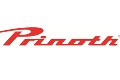 Rotes Prinoth-Logo in stilisierter kursiver Schrift auf weißem Hintergrund.