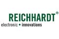 Reichhardt-Logo mit dem Schriftzug electronic - innovations unterhalb des Firmennamens in grüner und schwarzer Schrift.