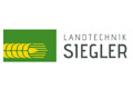Logo mit einer stilisierten gelben Weizengrafik und dem Text LANDTECHNIK SIEGLER auf weißem Hintergrund.