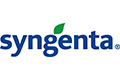 Syngenta-Logo mit einem grünen Blatt über dem Buchstaben g im Firmennamen.