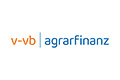 Logo mit orangefarbenem v-vb und blauem agrarfinanz-Text, getrennt durch eine vertikale blaue Linie auf weißem Hintergrund.