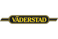 Väderstad-Logo mit fettgedrucktem gelbem Text auf schwarzem Hintergrund, umrandet in Rot und Gelb.