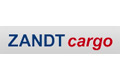 ZANDT cargo Logo mit ZANDT in blau und cargo in rot auf hellgrauem Hintergrund.